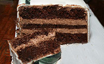 Торт вершковий бісквіт з шоколадним кремом - Ганаш